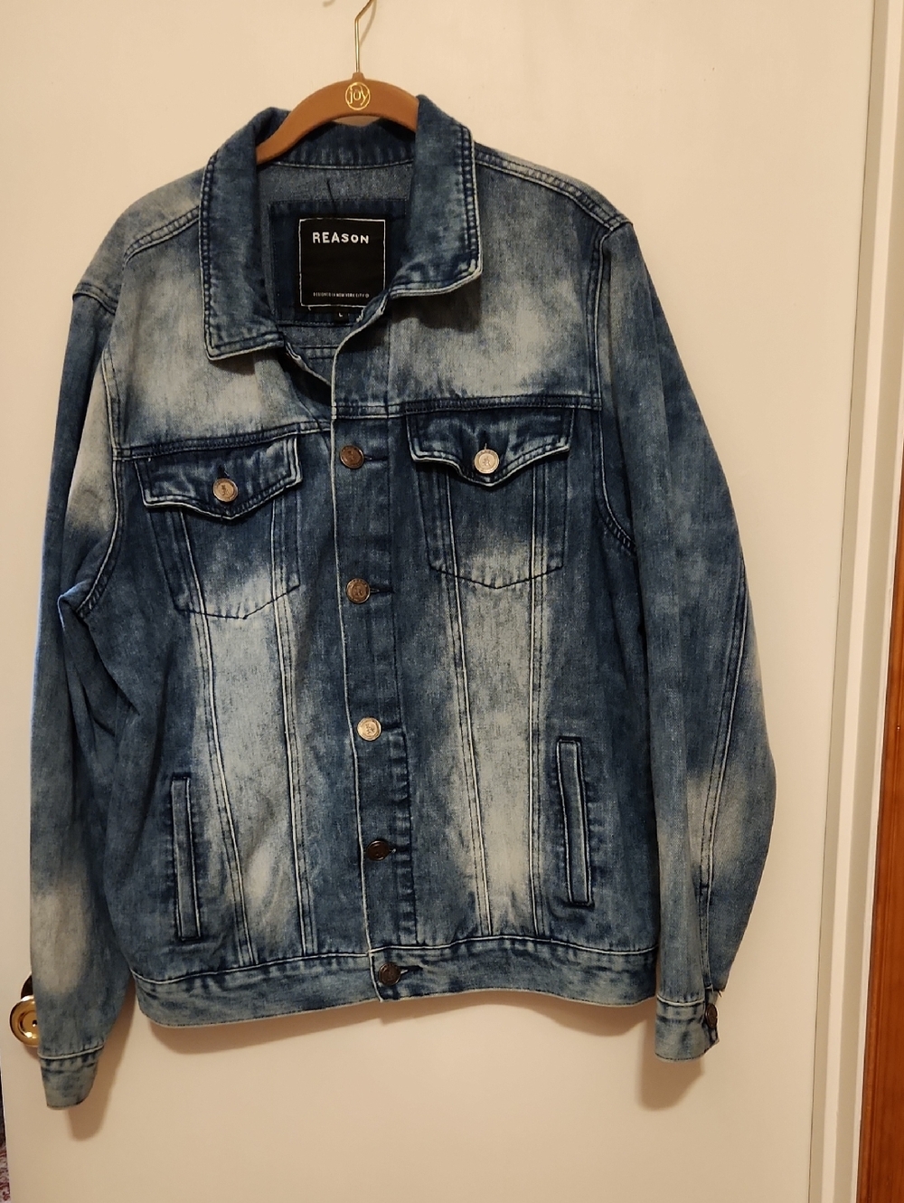 REASON Faded Blue Denim Jacket